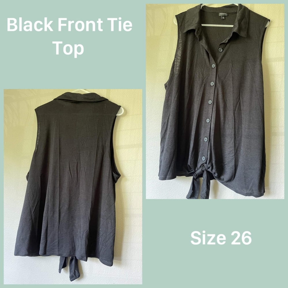 Torrid NWOT Tie Front Sleeveless Shirt- Size 4X